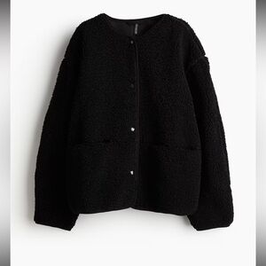 H&M Black Teddy Fleece Jacket